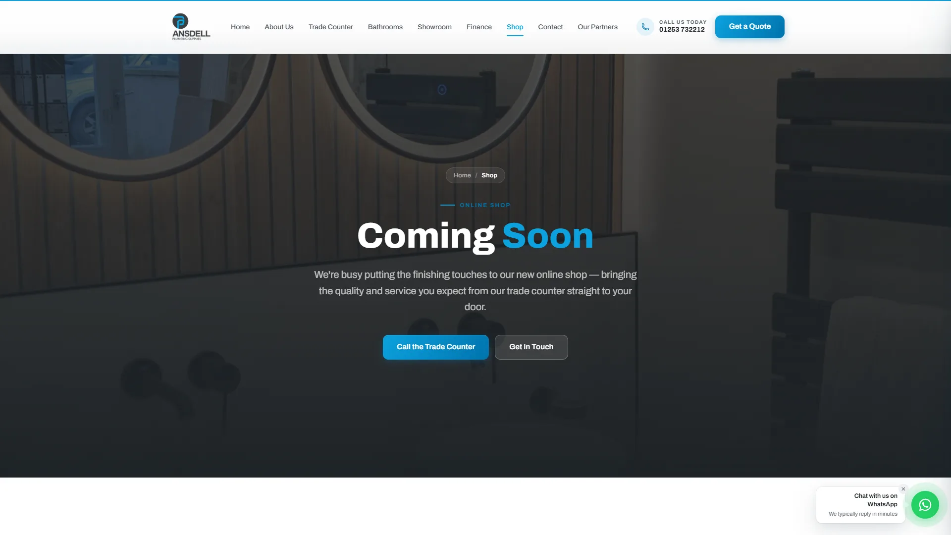 Ansdell online shop listing