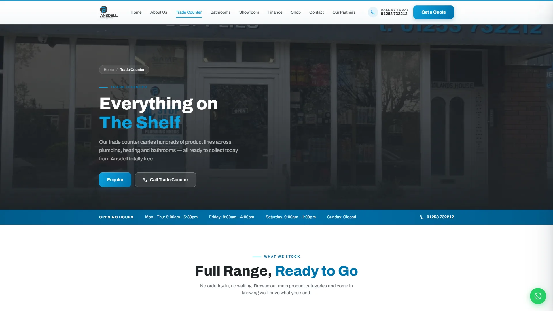 Ansdell trade page