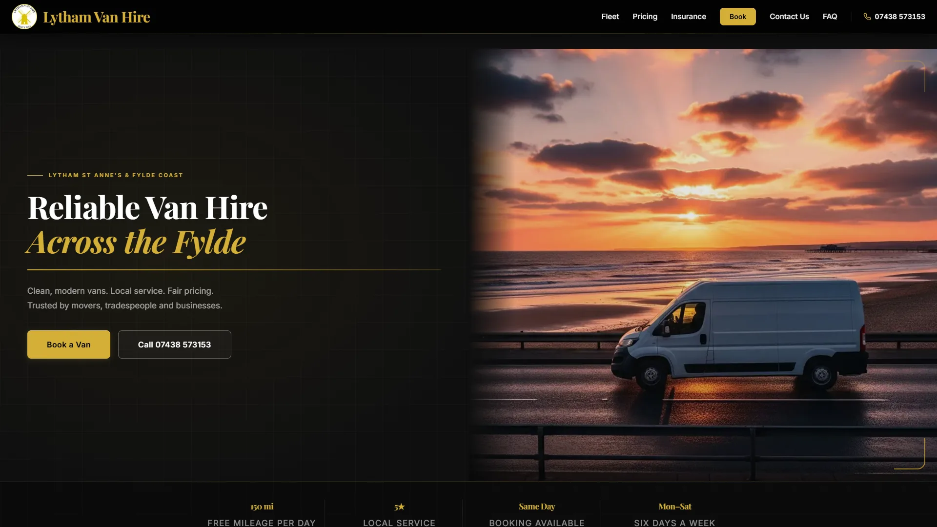 Lytham Van Hire booking platform