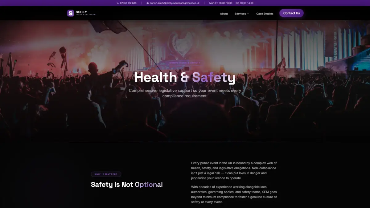 Skelly health and safety page