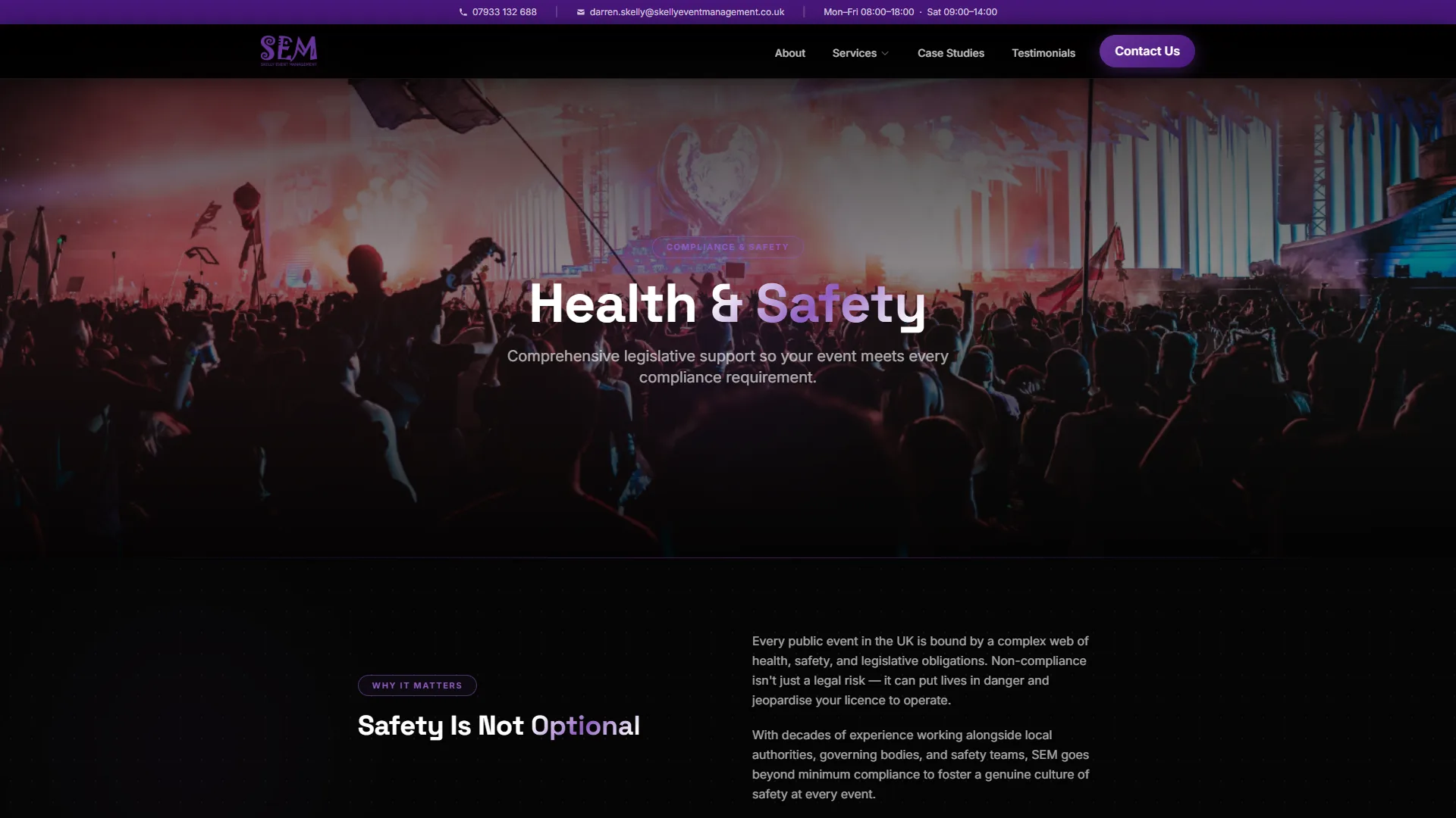 Skelly health and safety page